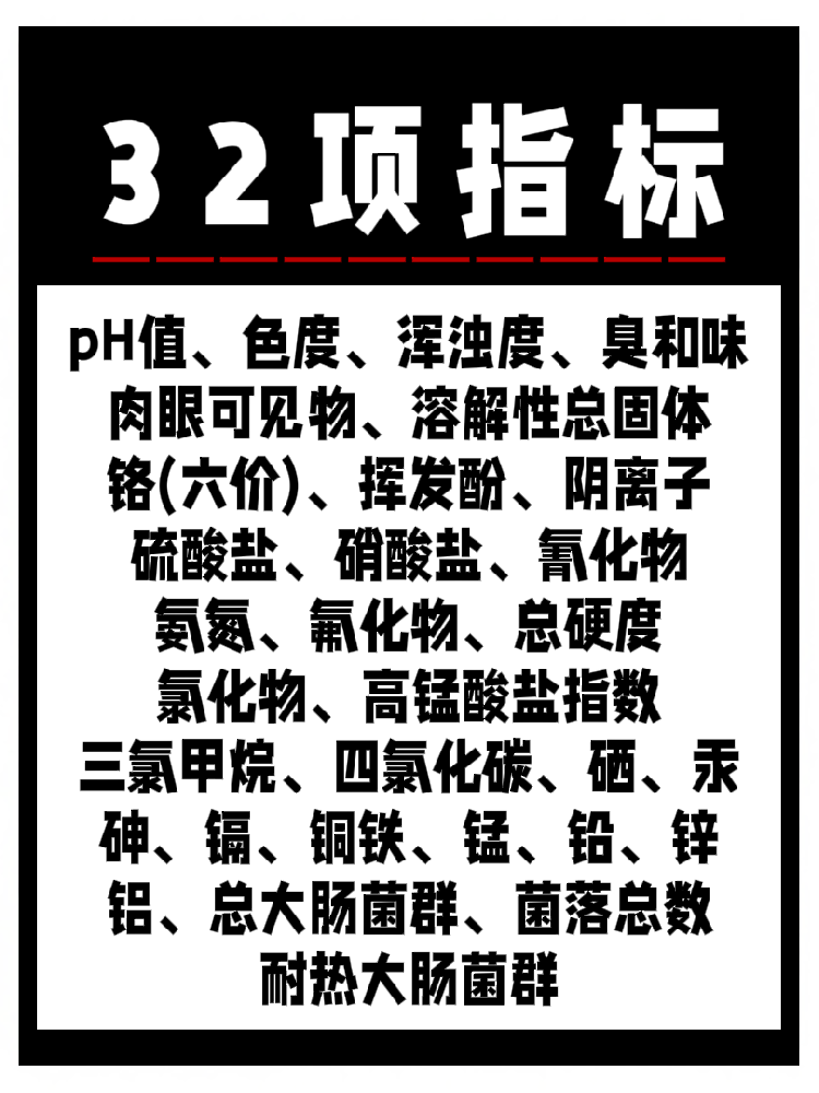 ?井水檢測32項指標(biāo)大揭秘！?